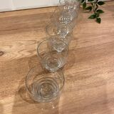 Set of 6 engraved wine glasses