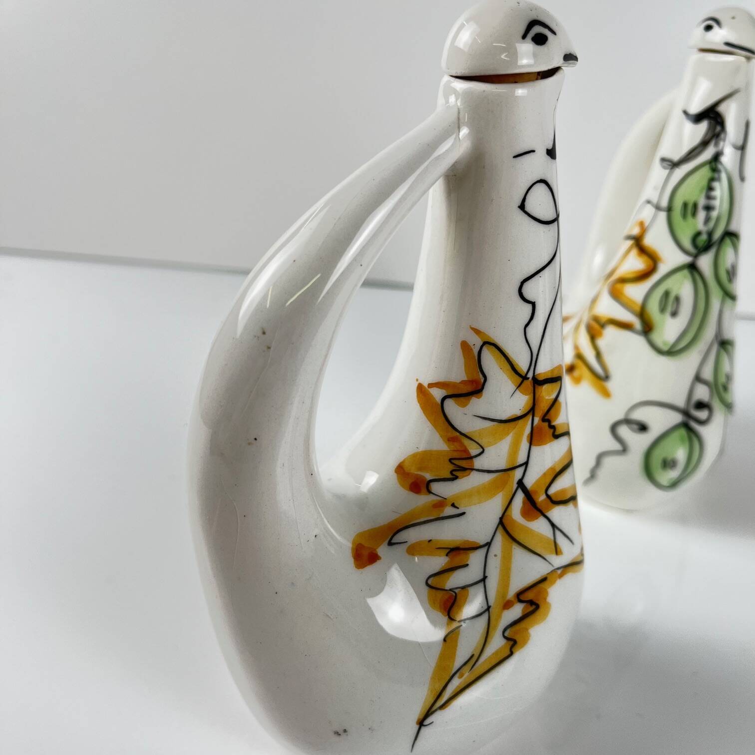 Oil, vinegar, salt & pepper set – Italy, 1950s, MCM