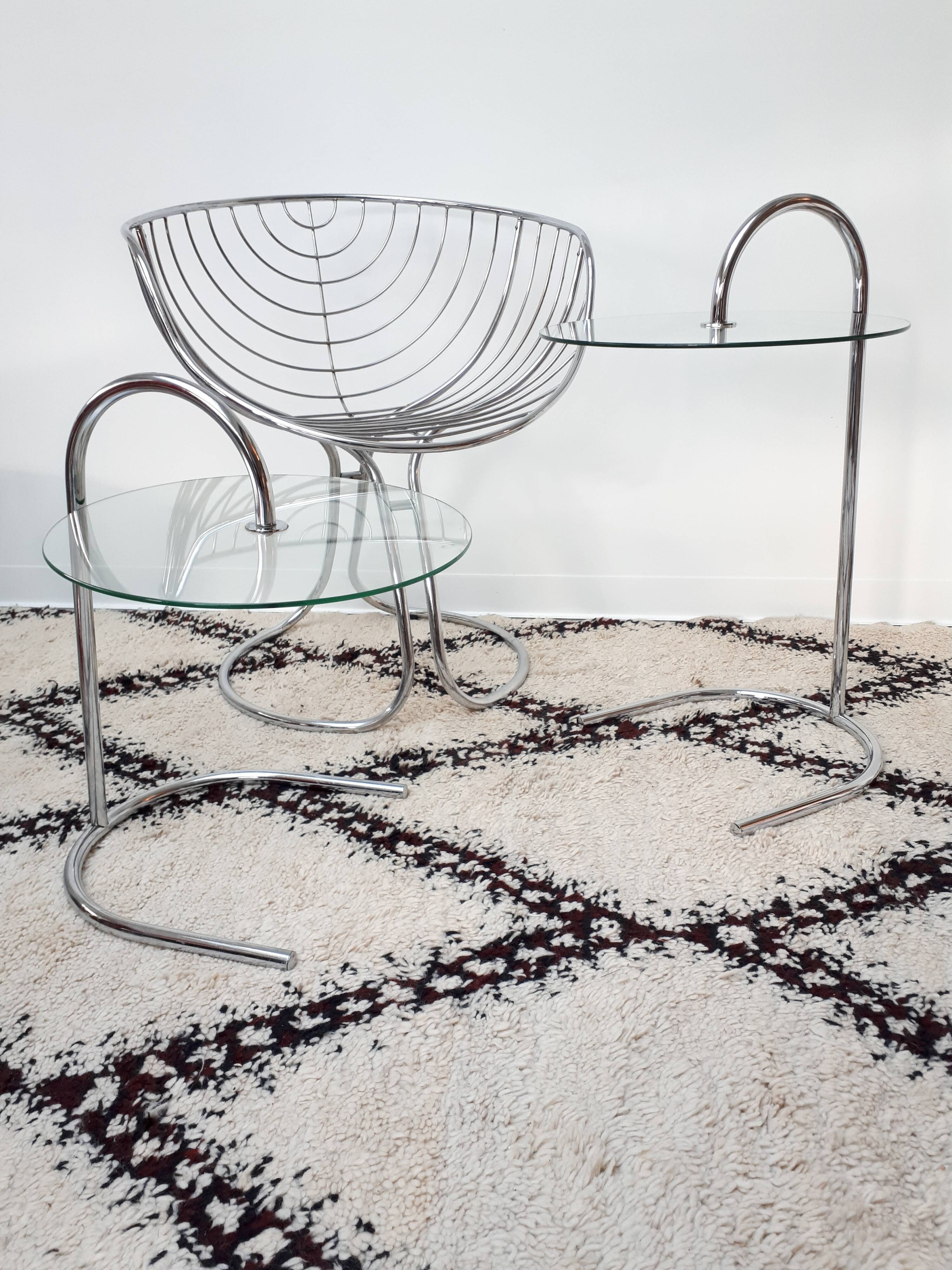 Pair of small design side of the 70 tables