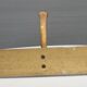 Vintage bistro coat rack with 3 patères gold and red hooks