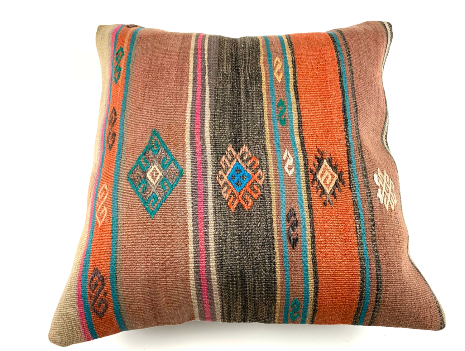 Vintage Turkish kilim cushion cover 55x55cm