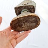 Strange and rare African Massai art sculpture in Kenya in solid wood and brass