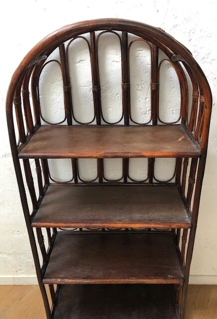 Shelf in rattan and bamboo