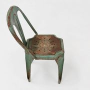 Set of 4 Vintage green Model A Chairs from Tolix, France, 1950s