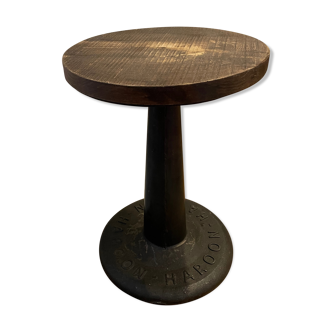 Wooden and metal stool