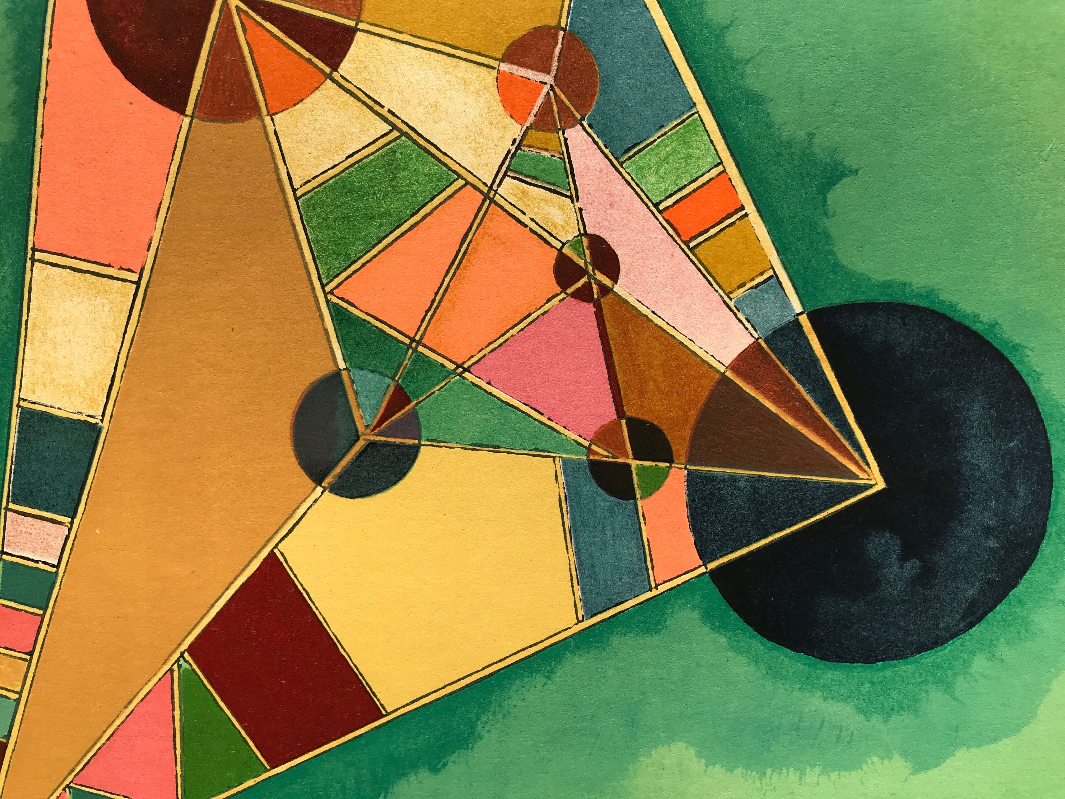 Original exhibition poster KANDINSKY, Galerie Maeght / Bauhaus de Dessau, 1965