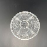Vase en verre transparent ciselé