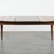 Rare antique oval French extendable dining table made of fruitwood