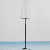 Mid-Century brass floor lamp by Rupert Nikoll, manual switch by Carl Aubock, Austria, 1950.