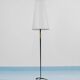 Lampe sur pied en laiton MidCentury de Rupert Nikoll, interrupteur manuel Carl Aubock, Autriche, 1950