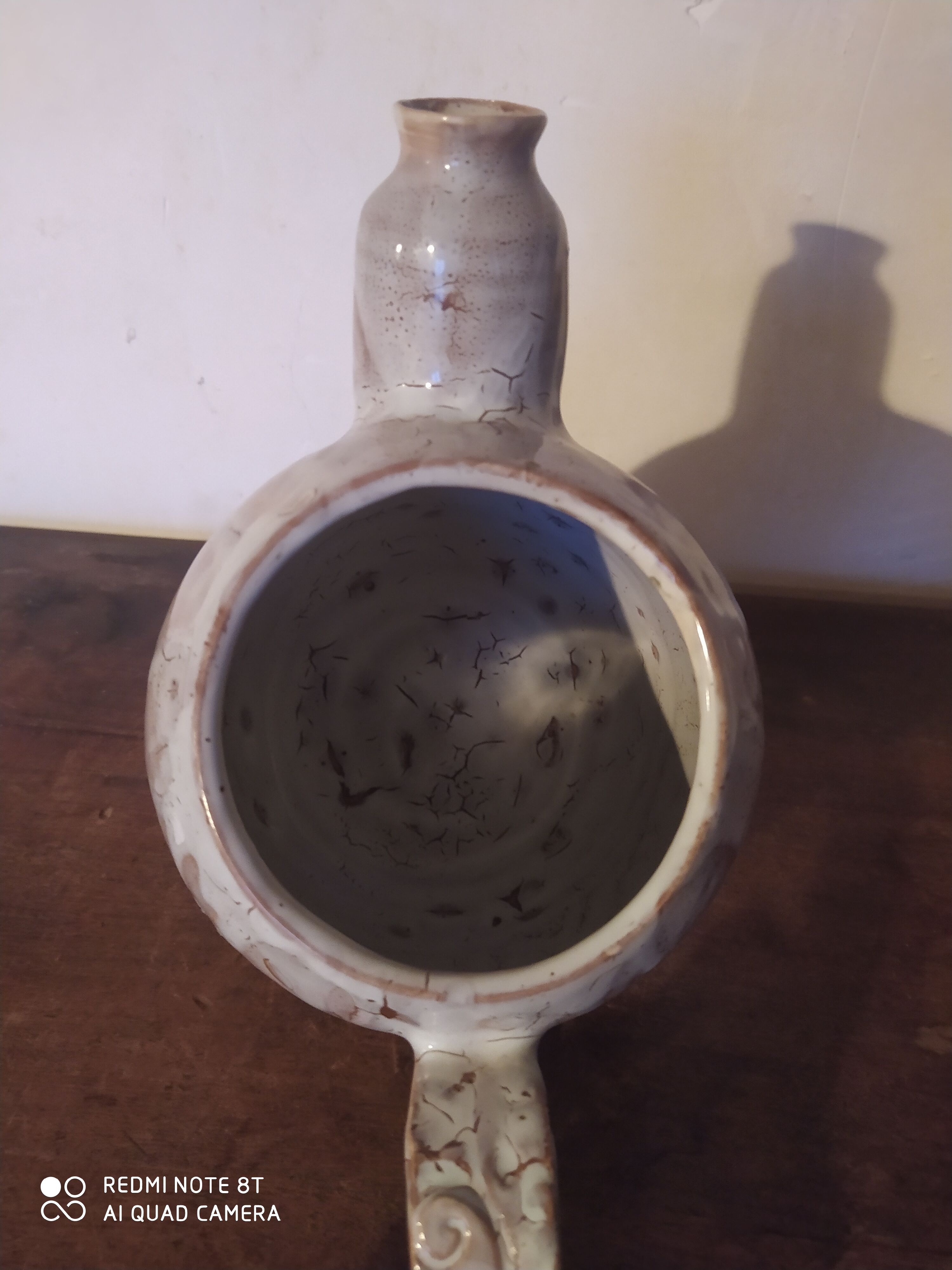Ceramic pitcher jug signed Marie Montmarault