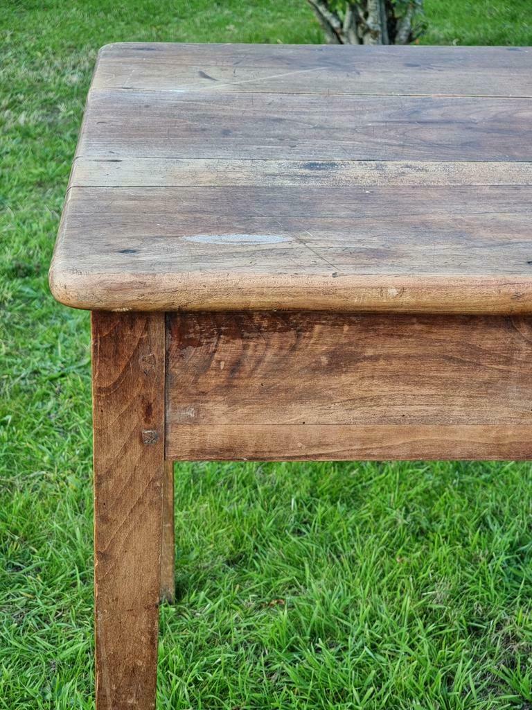 Antique farmers table French kitchen table walnut