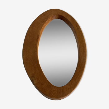 1960s mirror in pine asymmetrical design