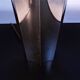 Set of 2 Brutalist Sculptural Chromed Metal Table Lamps, Italy 1960s