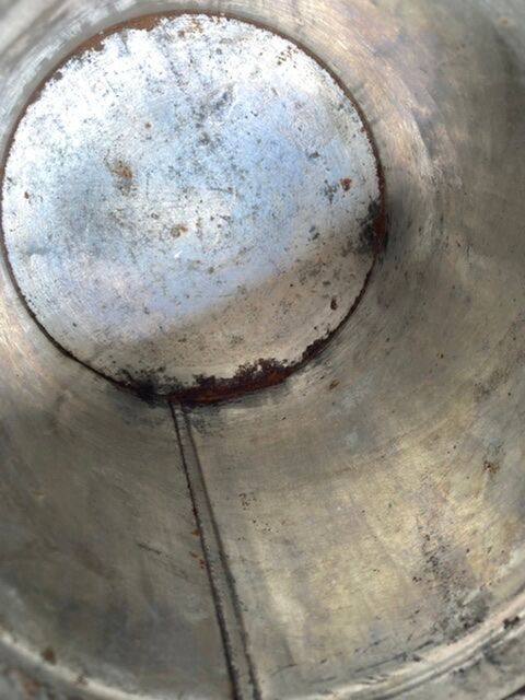 Set of 2 old weathered metal boxes