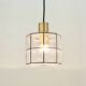 Mid Century Glass & Brass Ceiling Light From Limburg, Germany, 1960s