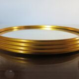 50 60 years gold metal round mirror tray