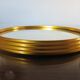 50 60 years gold metal round mirror tray