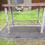 Vintage metal table from an industrial workshop for a makeover