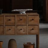 Danish apothecary cabinet in antique pine from the 19th century / Console, 1850–1880s