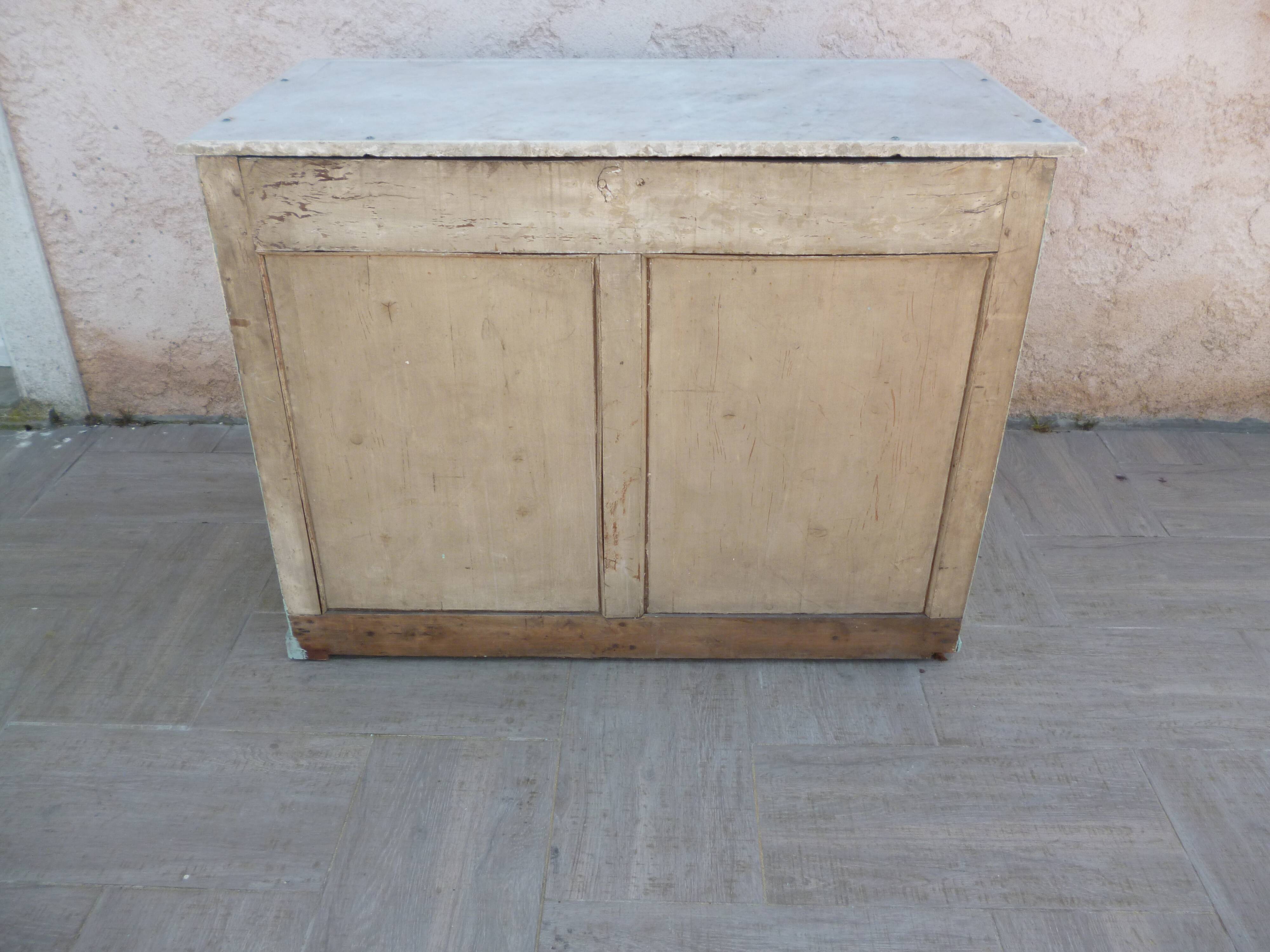 Ancient buffet with marble