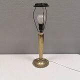 Old table lamp in solid brass with a bakelite socket and shade holder.