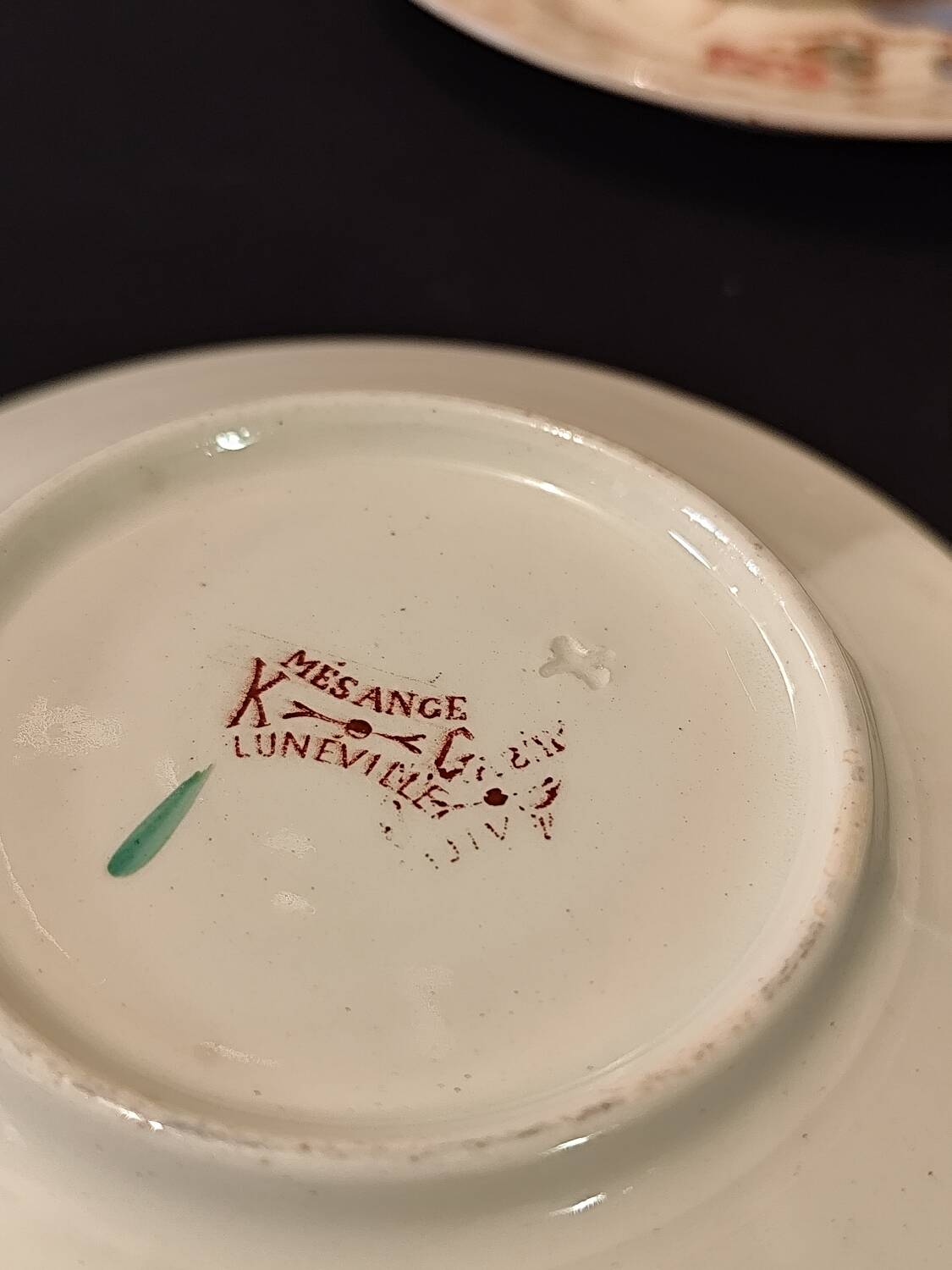 Lunéville: 2 Mésange model cups