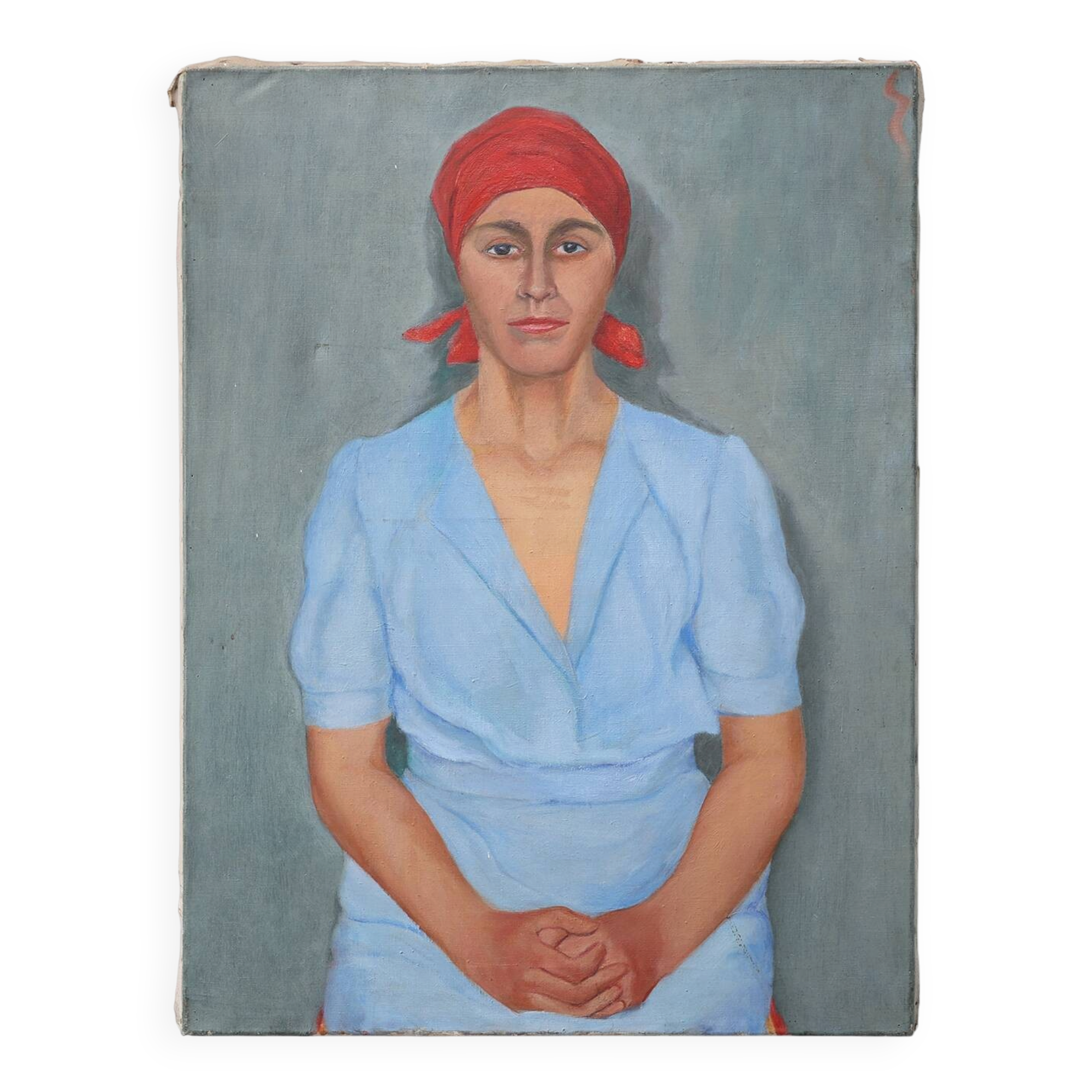 Expressionist portrait of a woman, Belgium 20th century
