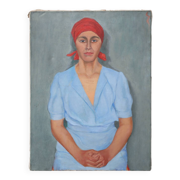 Expressionist portrait of a woman, Belgium 20th century