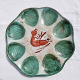 Ensemble de 2 assiettes à huîtres vallauris
