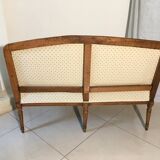 Two-seater sofa from the Louis XVI period, completely reupholstered
