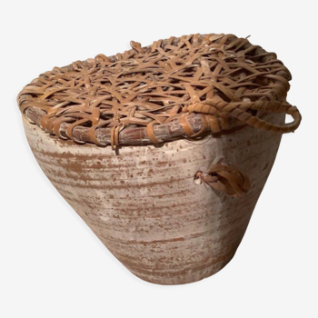 Vase avec couvercle « bord de plage » terre