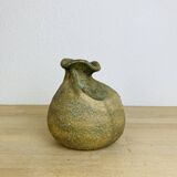 Vase boule forme libre grès vintage