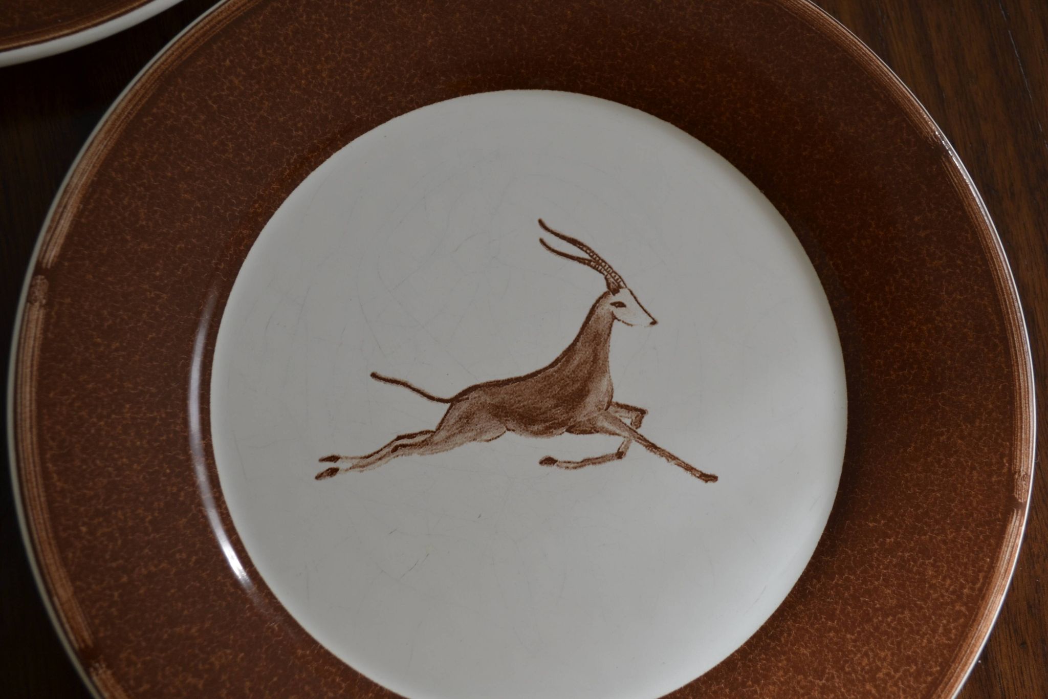 Set of 3 animal dessert plates Moulin des Loups