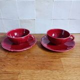 Set of 8 Longchamp multi-colored coffee cups