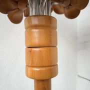 Lampadaire en orme motifs « fleurs », années 70