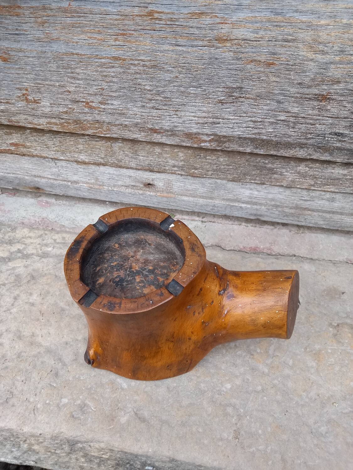 Vintage wooden ashtray
