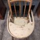 High chair retro baby old wood beech modular patinated white cream art deco dlg Baumann