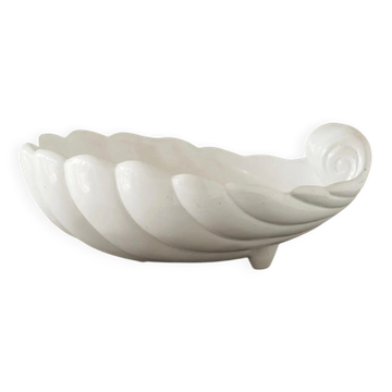 Large ceramic shell-shaped bowl Art Deco mid-20th century