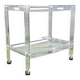 Vintage 1970s plexiglass serving trolley – integrated bottle rack