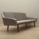 Grey velour sofa, Danish design, 1980s, production: Denmark