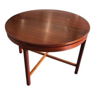 Table ronde extensible scandinave années 1970