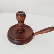 Antique wooden hand candle holder, 19th century