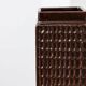 Brown ceramic skyscraper vase, Czech mid-century 1960s design, textured grid