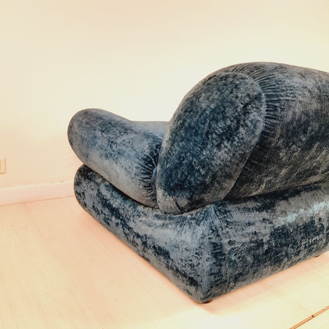 Pair of armchair - vintage - 1960s / 70s - petrol blue color.