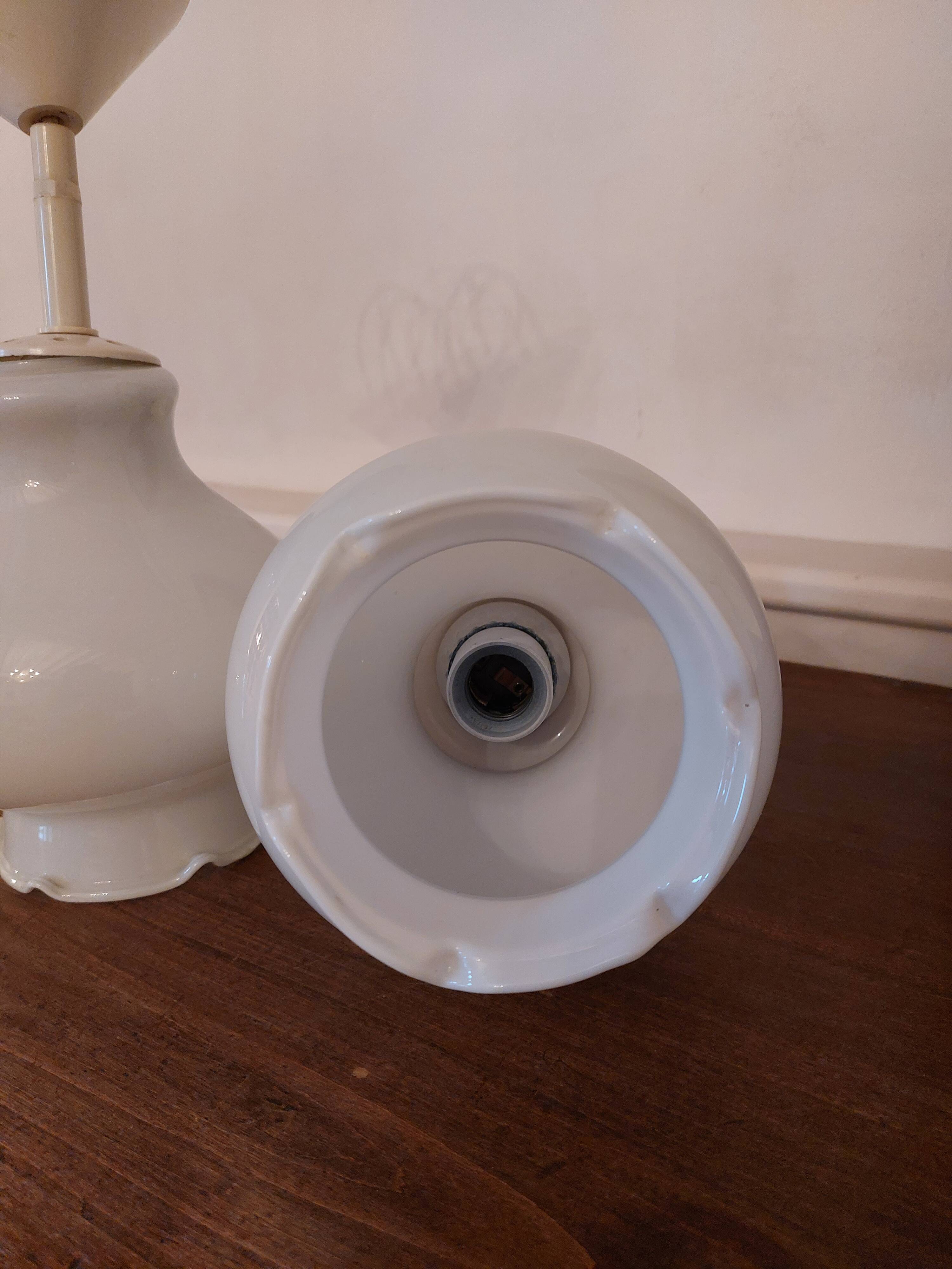 Duo white opaline pendant light