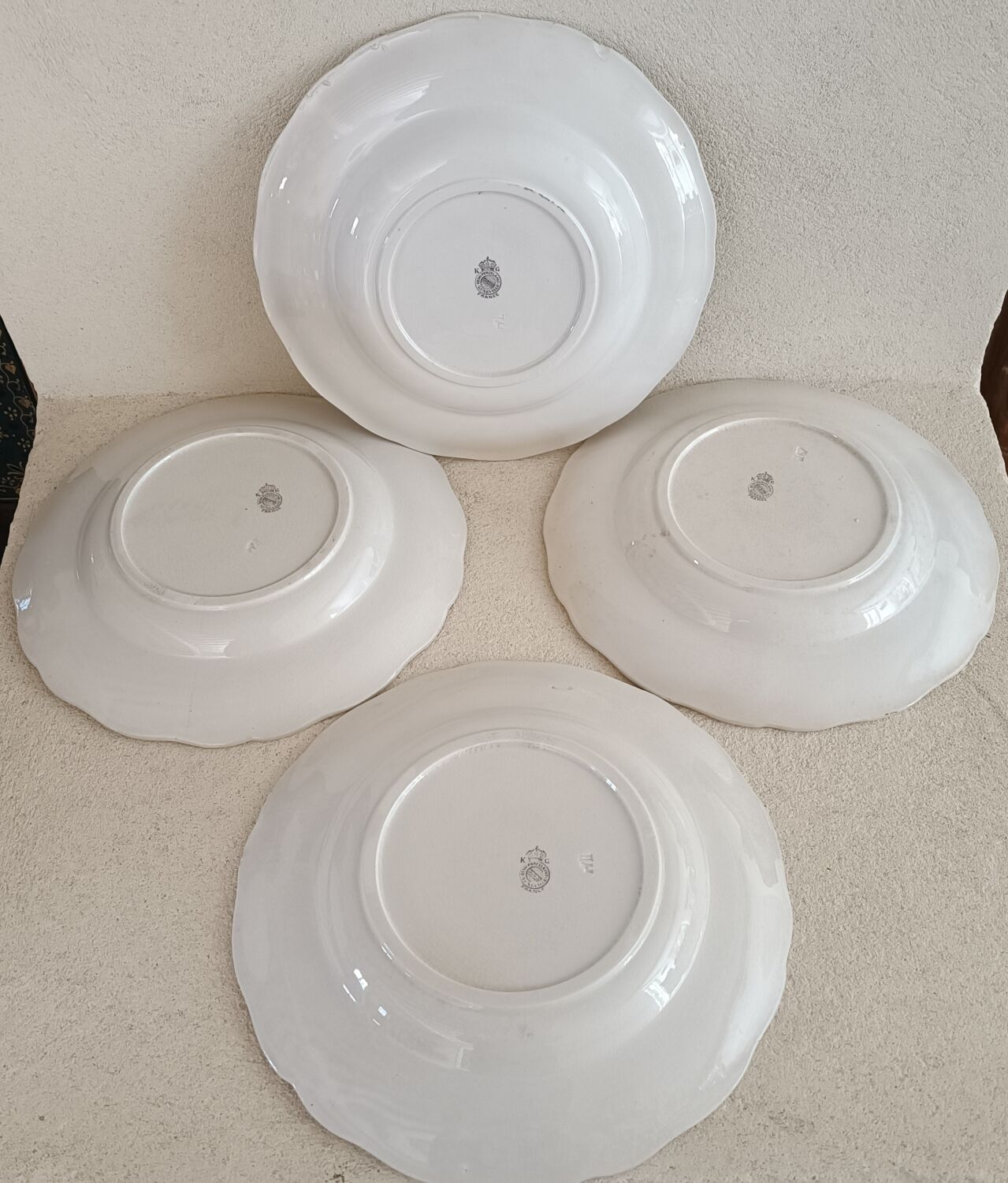 4 plates in Lunéville earthenware