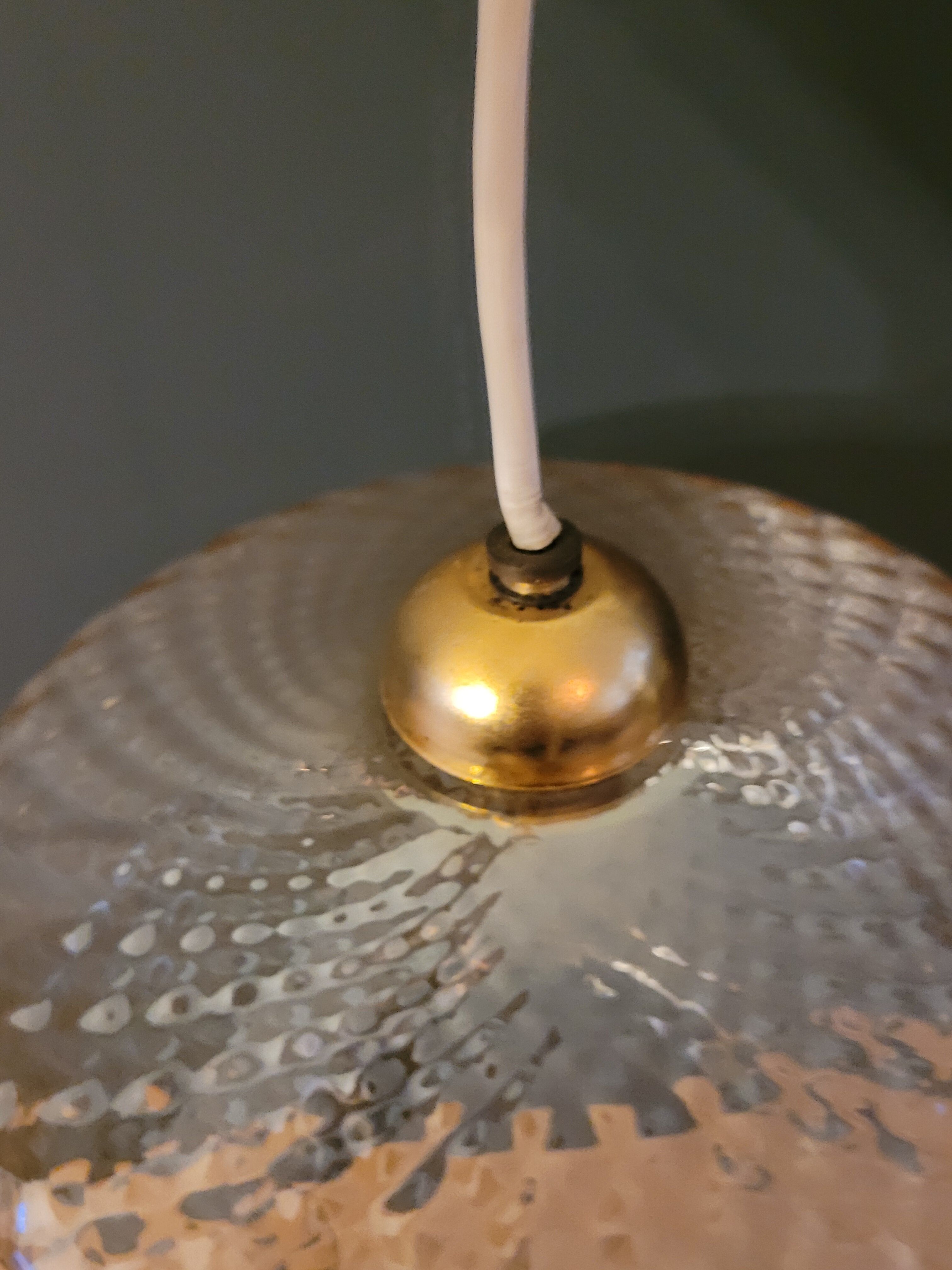 Smoked glass hanging lamp