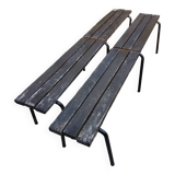 Pair of industrial benches
