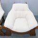 Pair of Brutalist oak armchairs, Czechoslovakia, 1970s